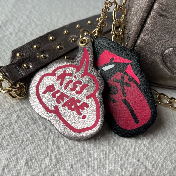 Betsey Johnson Love Embellished Metallic Crossbody Bag - Picture 2 of 6